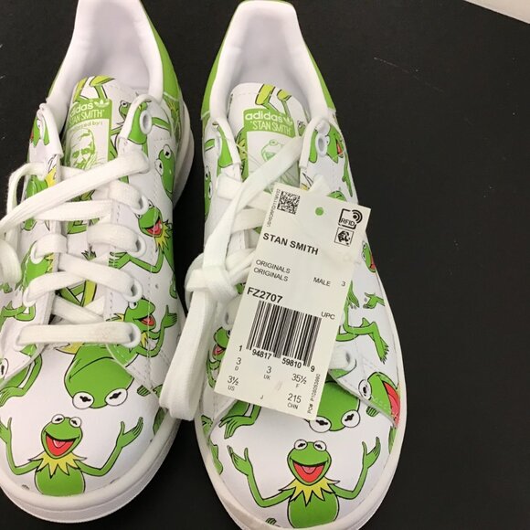 NWT Disney Stan Smith Kermit Green Adidas Shoes Kids/Men 5/Woman's 6.5 - Picture 13 of 13